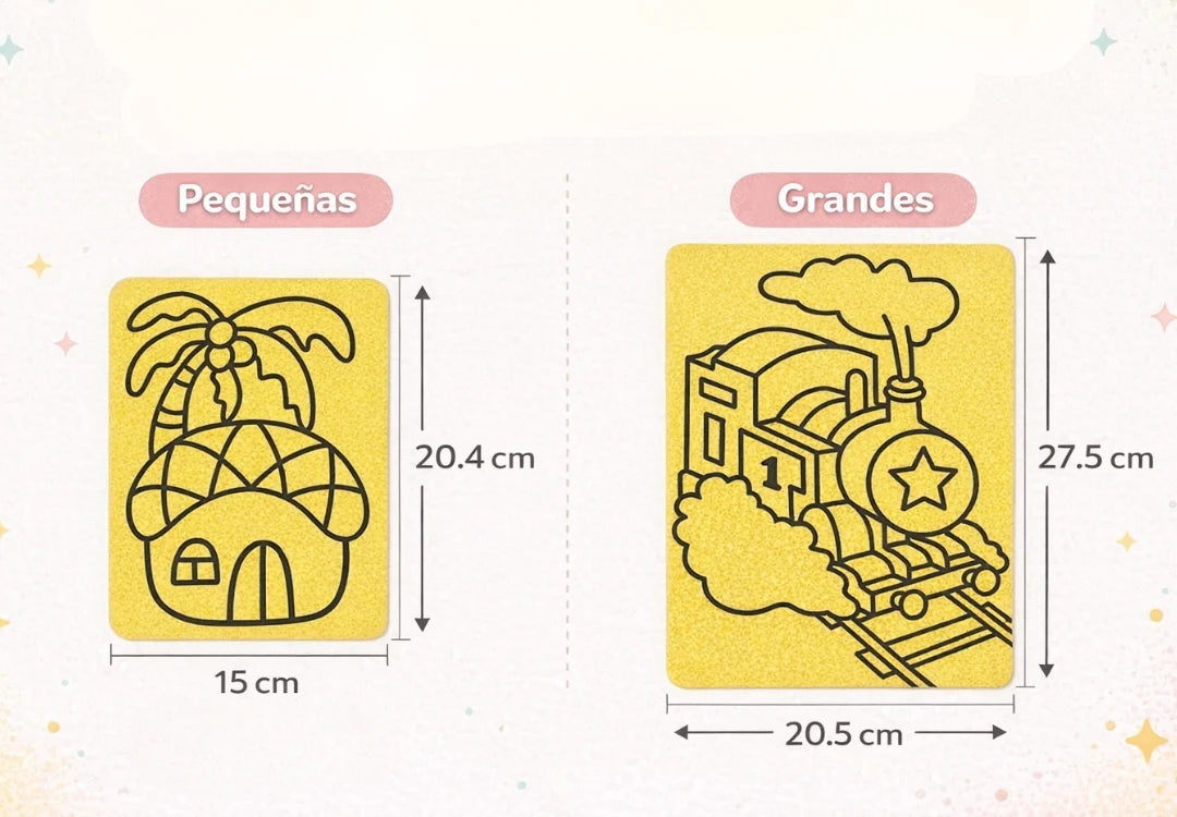 Conoce los tamaños de las cartillas