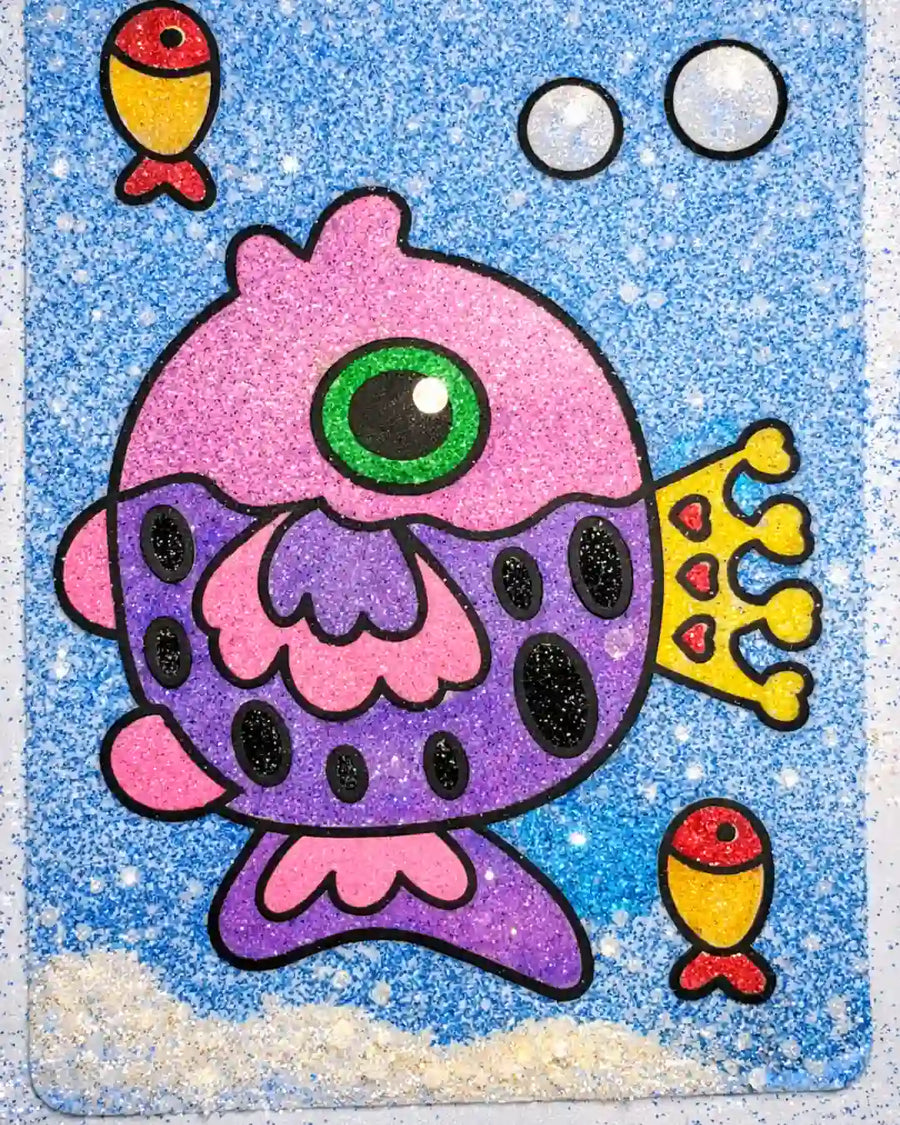 Niños coloreando con arena PintArena